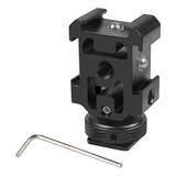 Adaptador Triple Hot Shoe Mount, Parafusos Duplos, Suporte,