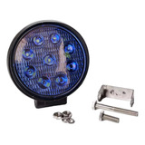 Faro Led Auxiliar 27w 9 Led Color Azul 12/24v 4x4 Off Road