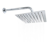 Regadera Ducha Metalica Cuadrada 25 Cms-cromo Incluye Tubo