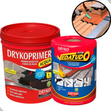 Fita Asfáltica Terracota Marrom 20x10mt + Dryko Primer 1lt