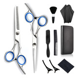 Kit Tijeras Para Cabello Estilista Barbero Profesional 11pza