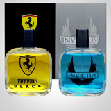 Kit Perfume Masculino Ferrari Black + Invictus 100ml Eau