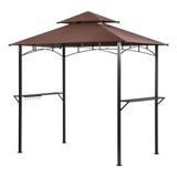 Gazebo De Parrilla De 8 X 5 Pies, Toldo De Doble Nivel, Para