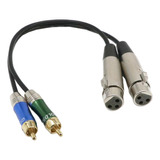 Cable Doble Xlr A Rca, Resistente 2 Xlr Hembra A 2 Rca Macho