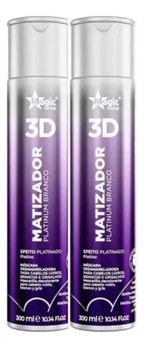 Kit 2 Matizador Magic Color Platinum Branco Platinado -300ml