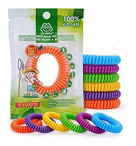 10 Pzas Pulsera Repelente Mosquitos Naturales Espiral Moscos