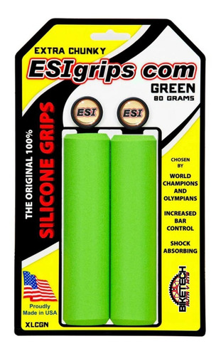 Mangos De Bicicleta Esi Grips Extra Chunky Verde Mtb