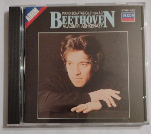 Beethoven Piano Sonatas Op 31 1-3 Ashkenazy Cd Decca
