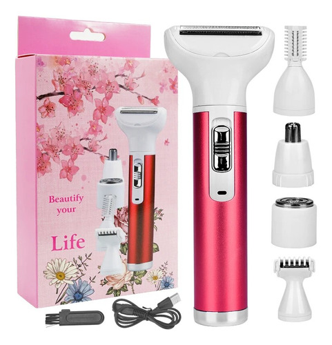 Removedor De Cabelo Elétrico 5 Em 1 Recarregável Lady Shaver