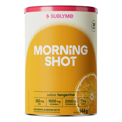 Morning Shot Tangerina - Classic Size (144g) - Sublyme | Suplemento em Pó com Vitamina C, Vitamina D, Própolis e Cúrcuma | Efeito Anti-Inflamatório, Auxílio à Imunidade, Ação Antioxidante | Parcelamento sem juros