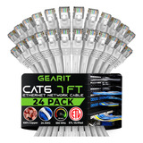 Gearit Cable Ethernet Cat 6 De 7 Pies (paquete De 24) - Cabl