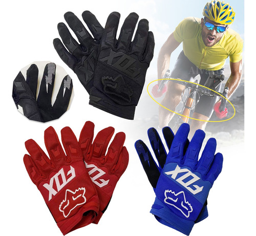 Guantes Para Moto O Bicicleta Respirable Hombres Y Mujeres