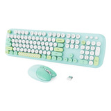 Kit De Teclado Y Ratón Inalámbricos Mofii Zero 2.4 Ghz Verde