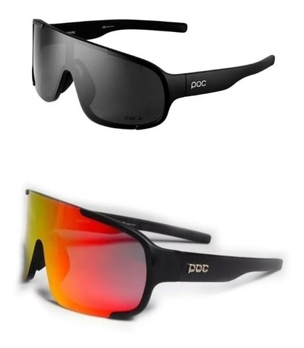 Gafas Ciclismo Ruta Mtb Patinaje P.o.c 3 Lentes Uv 400