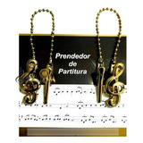 Prendedor Hinário Partitura Clave De Sol Paganini - Corrente