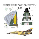 Mirage ||| Fuerza Aerea Argentina Papercraft 1.33