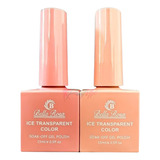 Esmalte Fashion Gel Ice Transparente Color Uv/led Bella Rosa