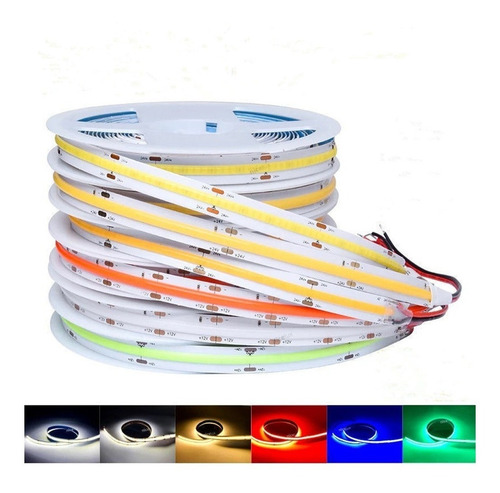 Tira Neón Cob Alta Densidad 384led/m 12v 1m Rojo/verde/azul