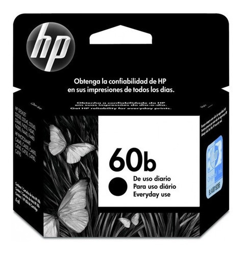 Cartucho Hp 60b Preto Everyday 4,5ml F4480 F4580 D1660 