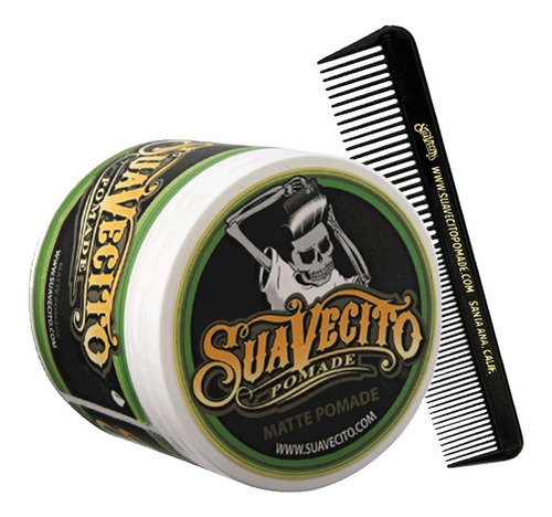 Suavecito Pomada Matte 4oz + Peine Bolsillo Suavecito