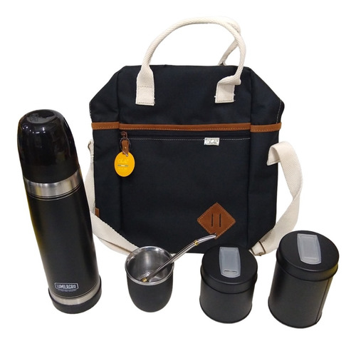 Set Premium 1 - T Negro + Mate + 340 + Latas + Bolso - Fdn