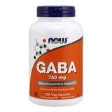 Gaba 750 Mg, Marca Now. 200 Cápsulas Vegetarianas.