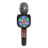 Microphone Karaoke S Fio Bluetooth Speaker Usb Preto A-915