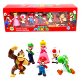 Set De Colección Mario Bros 6 Personajes En Caja Elige 