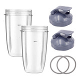 2 Vasos Nutribullet 24 Onzas Con 2 Tapas Sport Y 2 Empaques