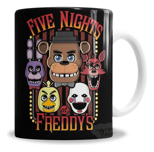 Taza De Cerámica Five Nights At Freddy's Fnaf Juego Con Caja