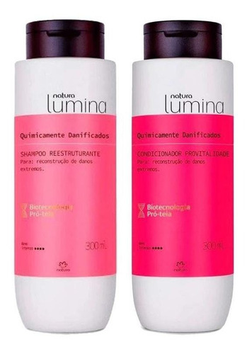 Shampoo + Acondicionador Lumina Post-química De Natura.