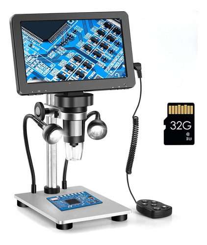 Microscópio Lcd 7 Full Hd 1080p Digital Portátil 1200x Zoom