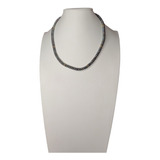 Collar Perlas Negras Boton 5.5 Mm Con Donas En Oro De 14 K