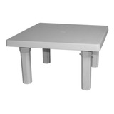 Mesa Ratona Mascardi Auxiliar Plastica 75 X 75 Cms Blanca