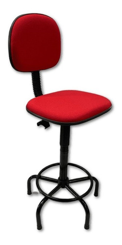 Cadeira Caixa Alta Tecido Vermelha