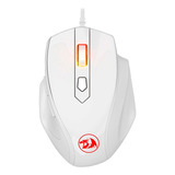 Mouse Gamer Redragon Tiger 2 Led Vermelho 3200dpi Branco - Ú