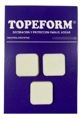 Tope Autoadhesivo Cuadrado 3 Cm Blanco Packx 15 Topeform