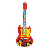 Guitarra Musical Infantil Rock Band Com Música E Luzes