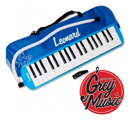 Melodica Leonard M32abl Piano 32 Notas Con Funda- Color Azul