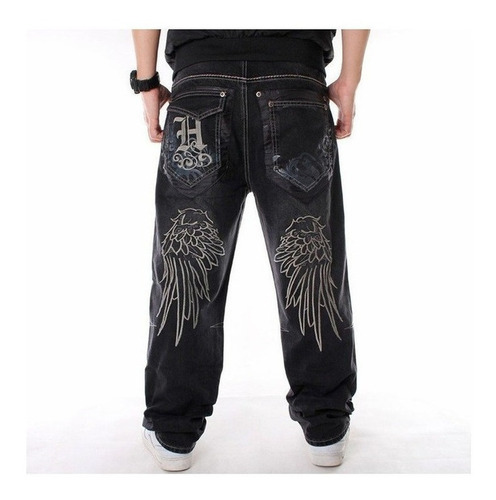 Jeans Informales Para Hombre Pantalones Hip-hop Pantalones R