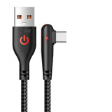 Cable 120w Tipo C-usb Turbo Charge 6a Codo 90° Xiaom/sam/iph