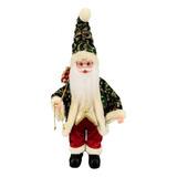 Luxuoso Papai Noel Musical Decoração Natalina 40 Cm