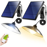 Luces Colgantes Solares, 2 Pack Luces Solares Cobertizo...