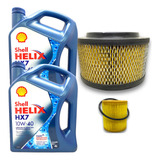 Kit 2 Filtros Ford Ranger 2.2 3.2 + 8l Aceite Shell Hx7 