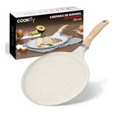 Crepera O Comal Antiadherente 28 Cm Cookify | Stone-tech Series | Libre De Pfoa, Cocina Saludable. Color Mármol Beige