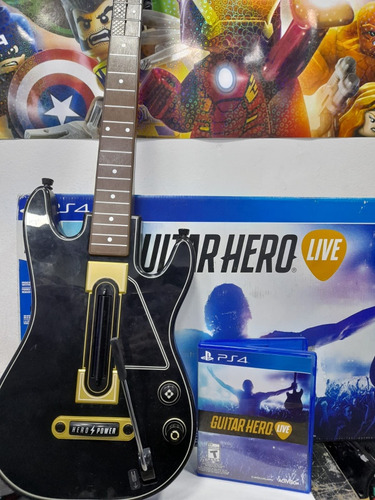 Guitarra Hero Live Ps4 Usada ( Caja,cunas, Guitarra Y Juego)