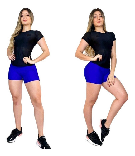 Conjunto Deportivo Gimnasio Deporte Para Mujer Short+blusa