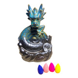 Aromaterapia Incensario Resina Dragon Con Esfera Vidrio