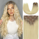 Caliee Extensiones De Cabello Humano Con Clip De 16 Pulgadas