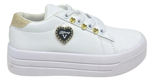 Tenis Para Niñas 481 Corazones Brillos Urbanos Plataformas